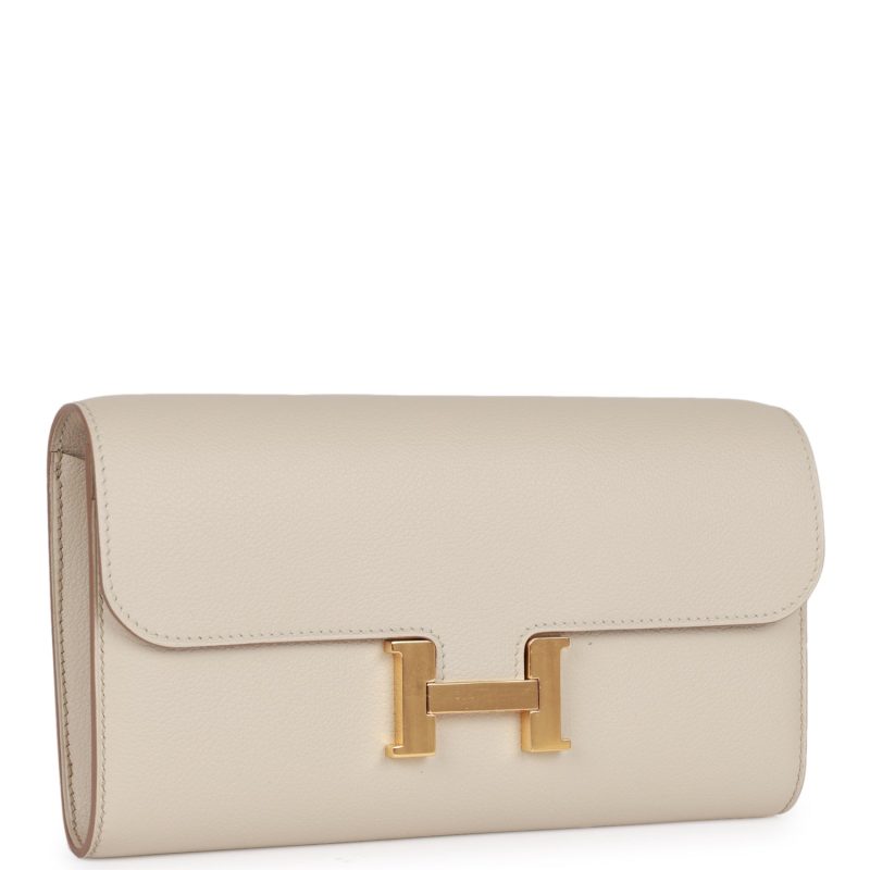 Hermes Constance Wallet To Go Beton Evercolor Gold Hardware - Image 2