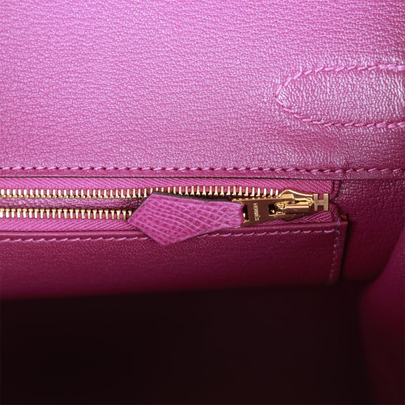Hermes Birkin 30 Anemone Epsom Gold Hardware - Image 9