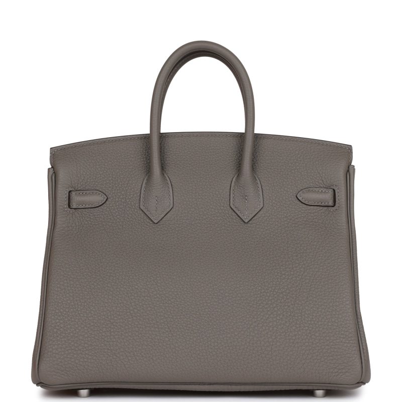 Hermes Birkin 25 Gris Meyer Togo Palladium Hardware - Image 4