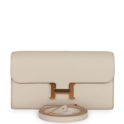 Hermes Constance Wallet To Go Beton Evercolor Gold Hardware