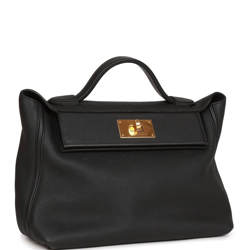 Hermes 24/24 Bag 29 Black Togo and Swift Gold Hardware - Image 2
