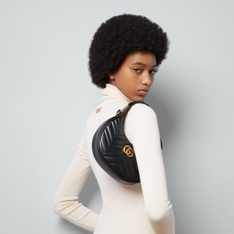 GG Marmont Half-Moon-Shaped Mini Bag - Image 3