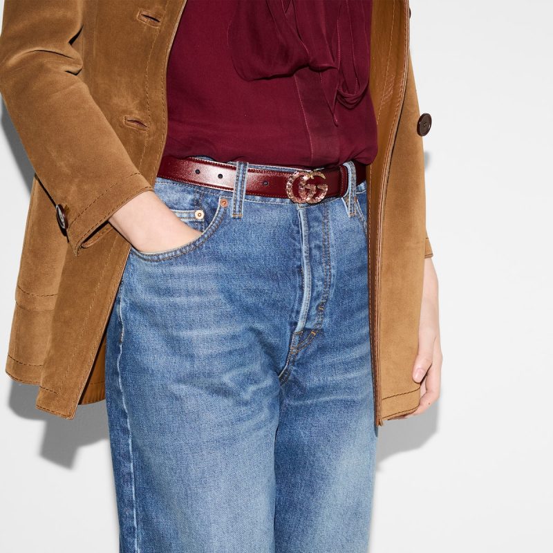 GG Marmont thin belt with crystals - Image 3