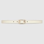 Reversible thin belt with rectangular buckle