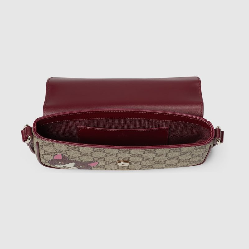 GG Mini Shoulder Bag With Cat Detail - Image 7
