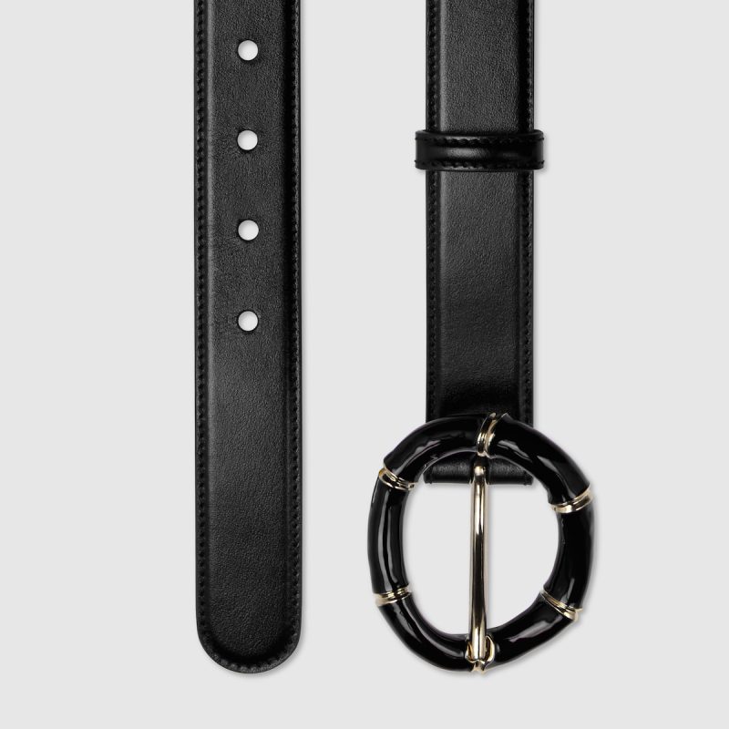 Belt with round bamboo buckle - Image 2