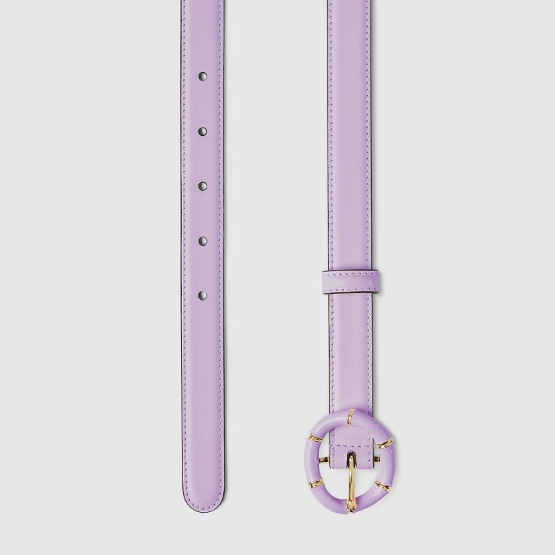 Thin belt with round bamboo buckle - Image 2