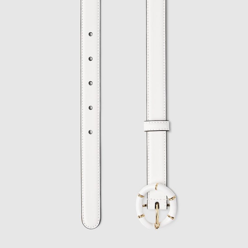 Thin belt with round bamboo buckle - Image 2