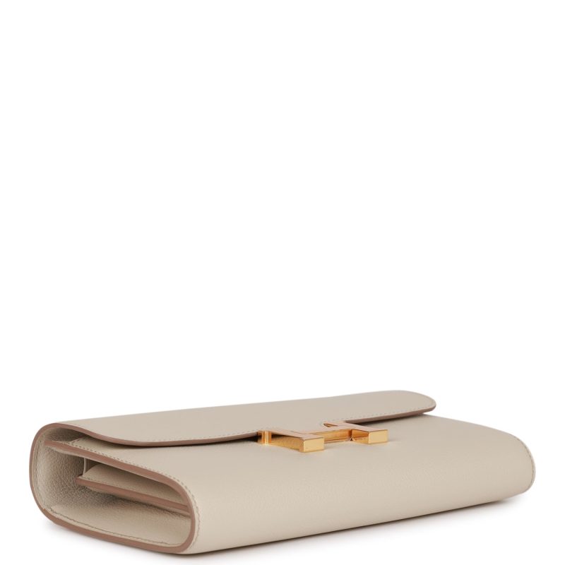 Hermes Constance Wallet To Go Beton Evercolor Gold Hardware - Image 6