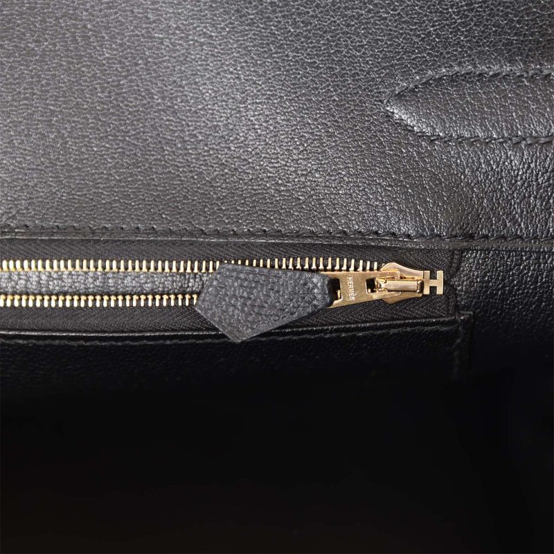 Hermes Birkin 35 Black Epsom Gold Hardware - Image 9