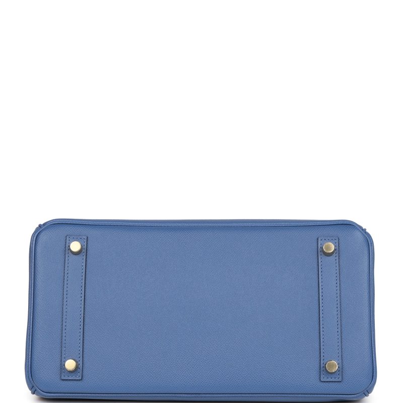 Hermes Birkin 30 Bleu Brighton Epsom Gold Hardware - Image 6