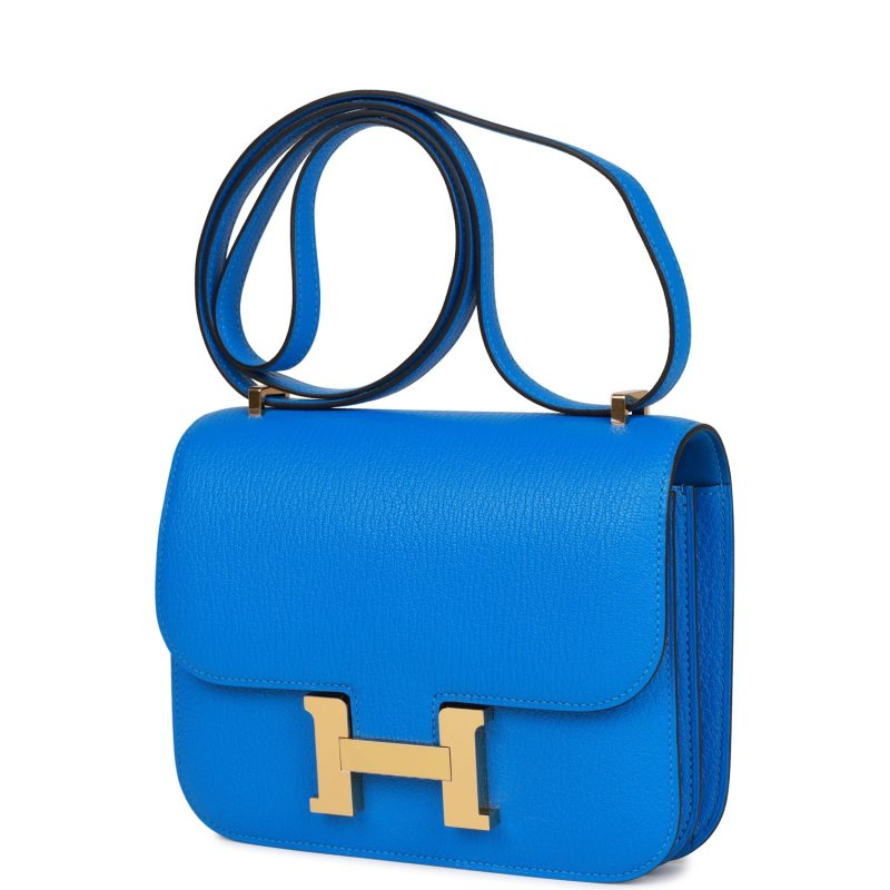Hermes Constance 18 Bleu Hydra Chevre Gold Hardware - Image 5