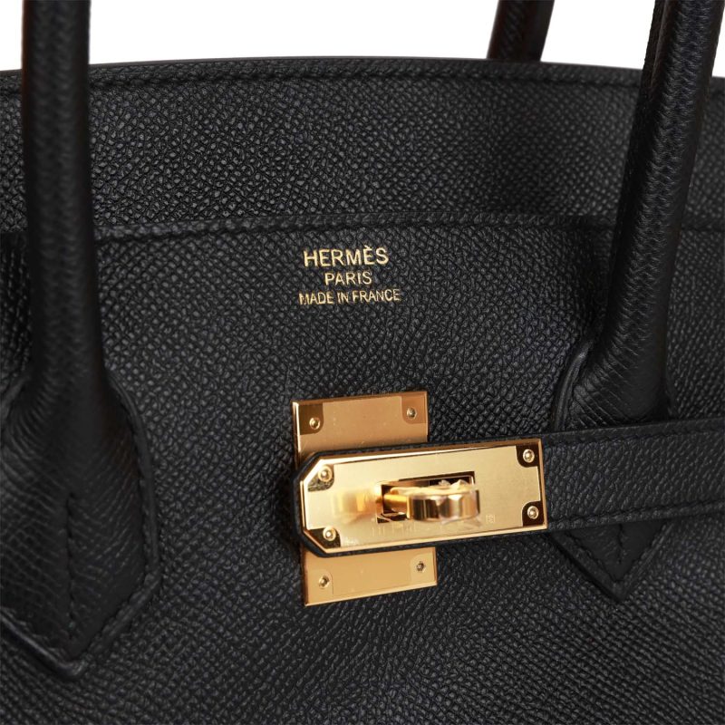 Hermes Birkin 35 Black Epsom Gold Hardware - Image 7