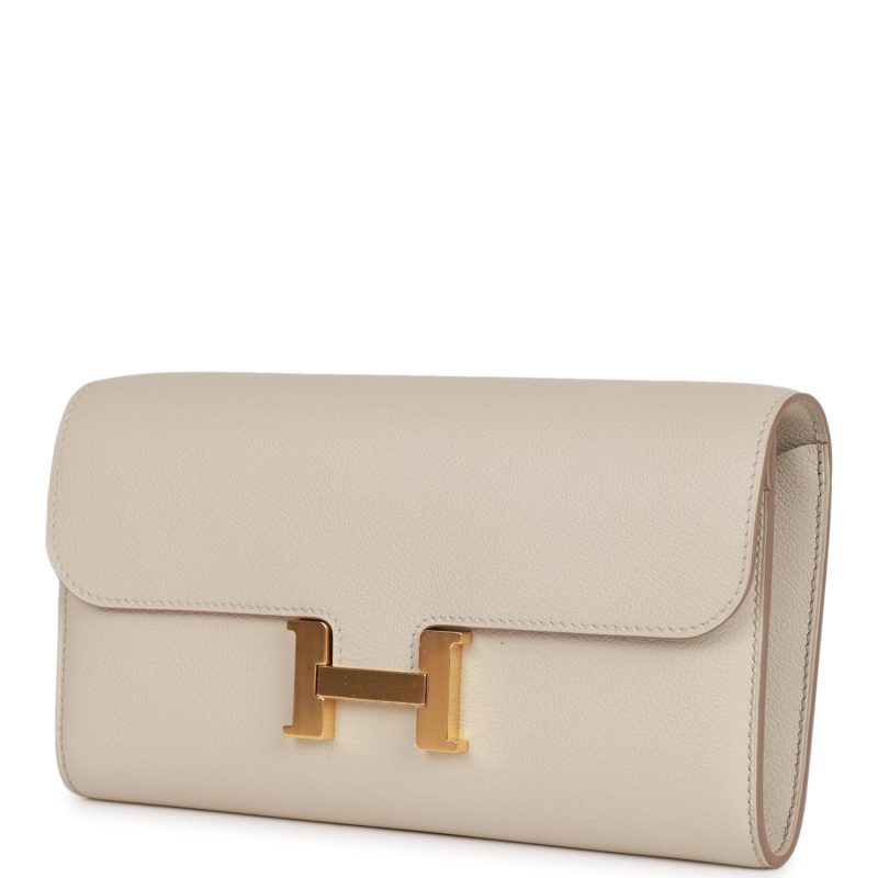 Hermes Constance Wallet To Go Beton Evercolor Gold Hardware - Image 5