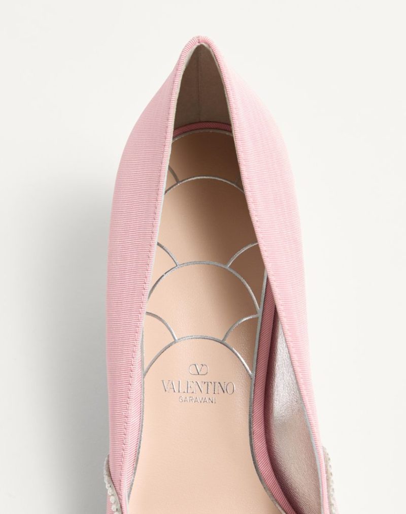 BOWOW PUMPS IN MOIR?? FABRIC WITH CRYSTALS 45MM - Image 5