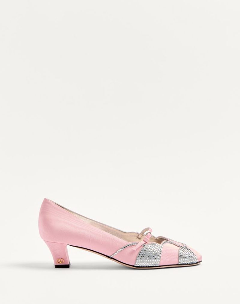 BOWOW PUMPS IN MOIR?? FABRIC WITH CRYSTALS 45MM - Image 10