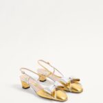BOWOW SLINGBACK PUMPS IN LAMINATED NAPPA 45MM