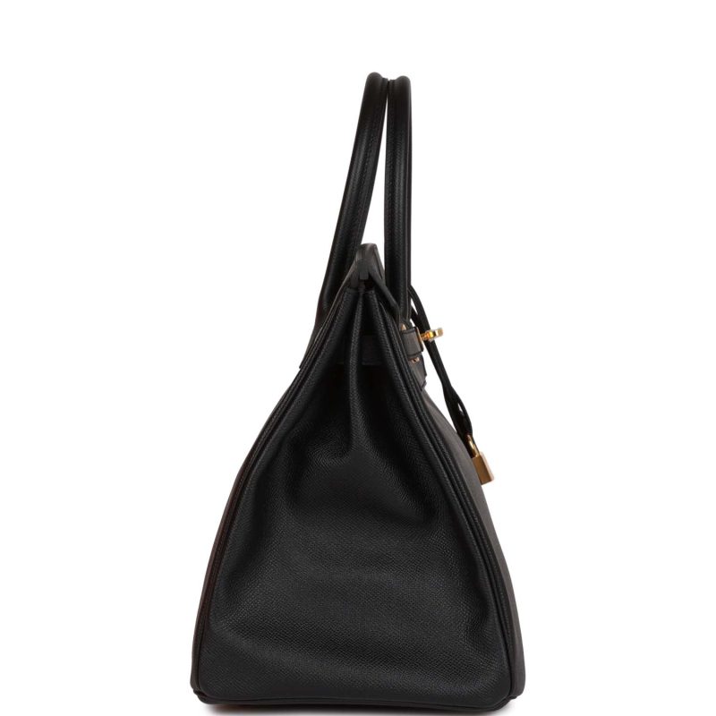 Hermes Birkin 35 Black Epsom Gold Hardware - Image 3