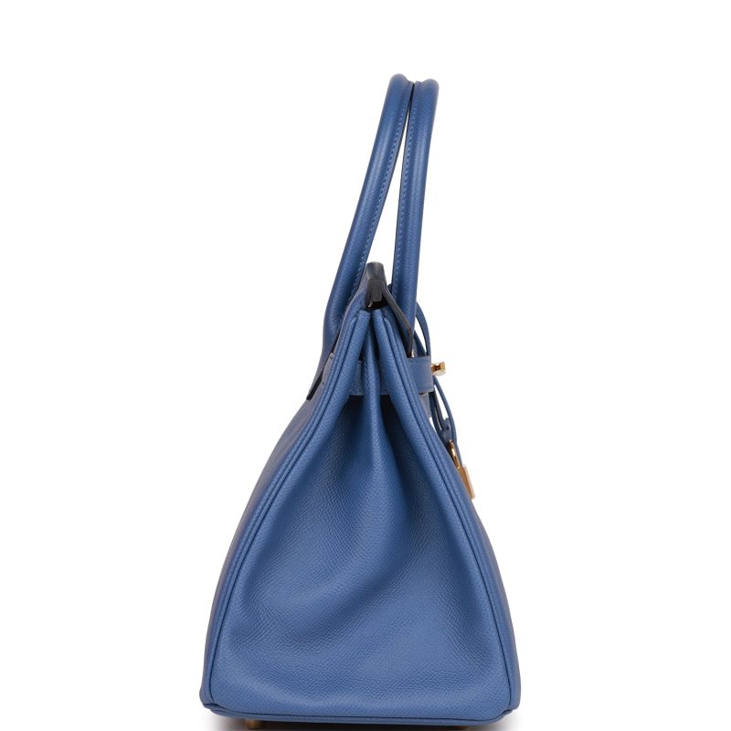 Hermes Birkin 30 Bleu Brighton Epsom Gold Hardware - Image 3