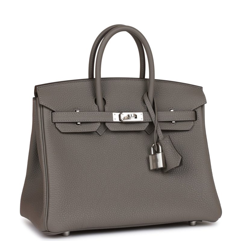 Hermes Birkin 25 Gris Meyer Togo Palladium Hardware - Image 2