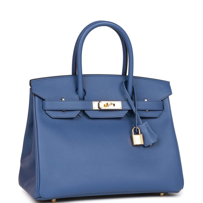 Hermes Birkin 30 Bleu Brighton Epsom Gold Hardware - Image 2