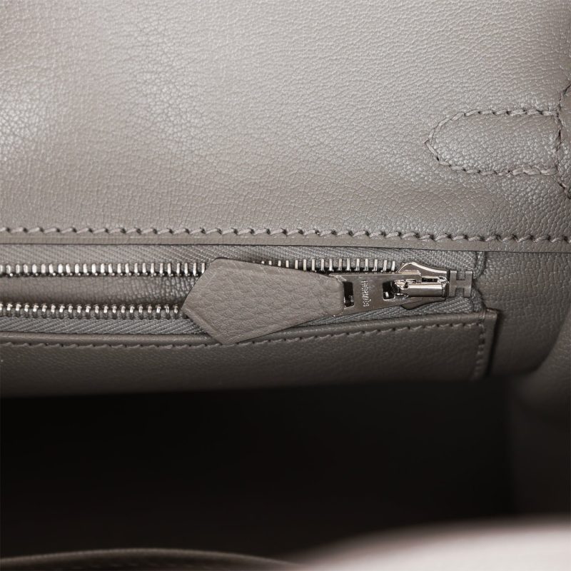 Hermes Birkin 25 Gris Meyer Togo Palladium Hardware - Image 9