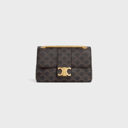MEDIUM CELINE VICTOIRE BAG IN TRIOMPHE CANVAS TAN