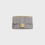 MEDIUM CELINE VICTOIRE BAG IN STRIPED TEXTILE NAVY BLUE