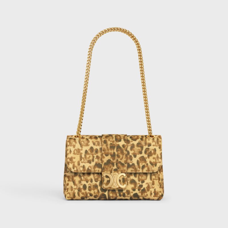 MEDIUM CELINE VICTOIRE BAG IN TRIOMPHE CANVAS WITH LEOPARD PRINT LEOPARD - Image 5