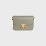 CLASSIQUE TRIOMPHE BAG IN SHINY CALFSKIN GREEN CLAY