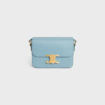TEEN TRIOMPHE BAG IN SHINY CALFSKIN CALIFORNIA BLUE