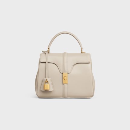 SMALL 16 BAG IN SATINATED CALFSKIN LIGHT STONE
