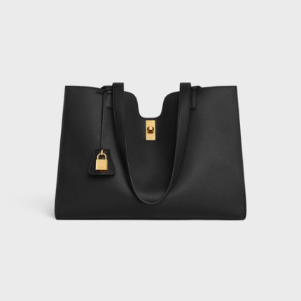 CABAS 16 IN SUPPLE GRAINED CALFSKIN BLACK