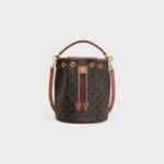 CLARA BAG IN TRIOMPHE CANVAS AND CALFSKIN TAN