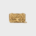 CHAIN SHOULDER BAG CLAUDE IN TRIOMPHE CANVAS WITH LEOPARD PRINT LEOPARD