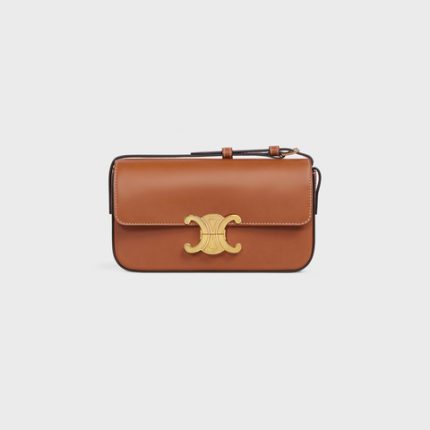 SHOULDER BAG CLAUDE IN NATURAL CALFSKIN TAN