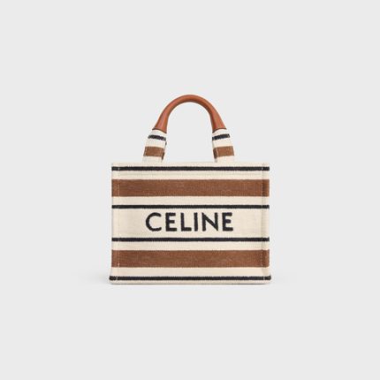 SMALL CABAS THAIS IN STRIPED TEXTILE WITH CELINE JACQUARD MULTICOLOR