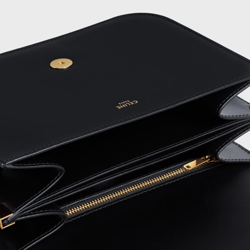 MEDIUM COLLEGE BAG IN SHINY CALFSKIN BLACK - Image 4