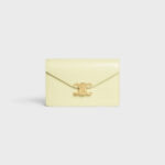 WALLET ON CHAIN MARGO IN SHINY CALFSKIN LIGHT YELLOW