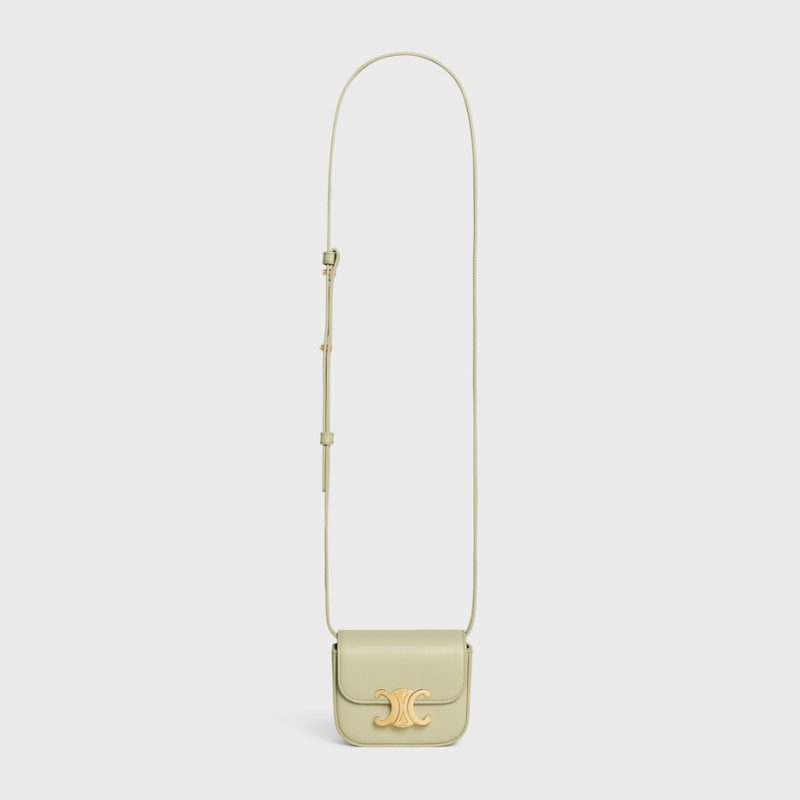 MINI CLAUDE IN SHINY CALFSKIN ALMOND GREEN - Image 5