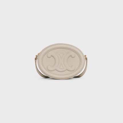 CROSSBODY OVAL PURSE CUIR TRIOMPHE IN SMOOTH CALFSKIN TRENCH