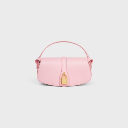 CLUTCH ON STRAP TABOU IN SMOOTH CALFSKIN PINK
