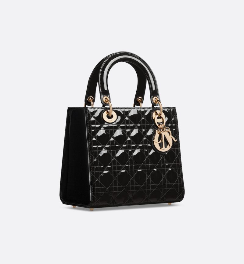 Dior Medium Lady Dior Bag HandBags- patent leather - Image 2