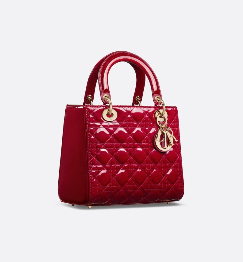Dior Medium Lady Dior Bag HandBags- patent leather - Image 2
