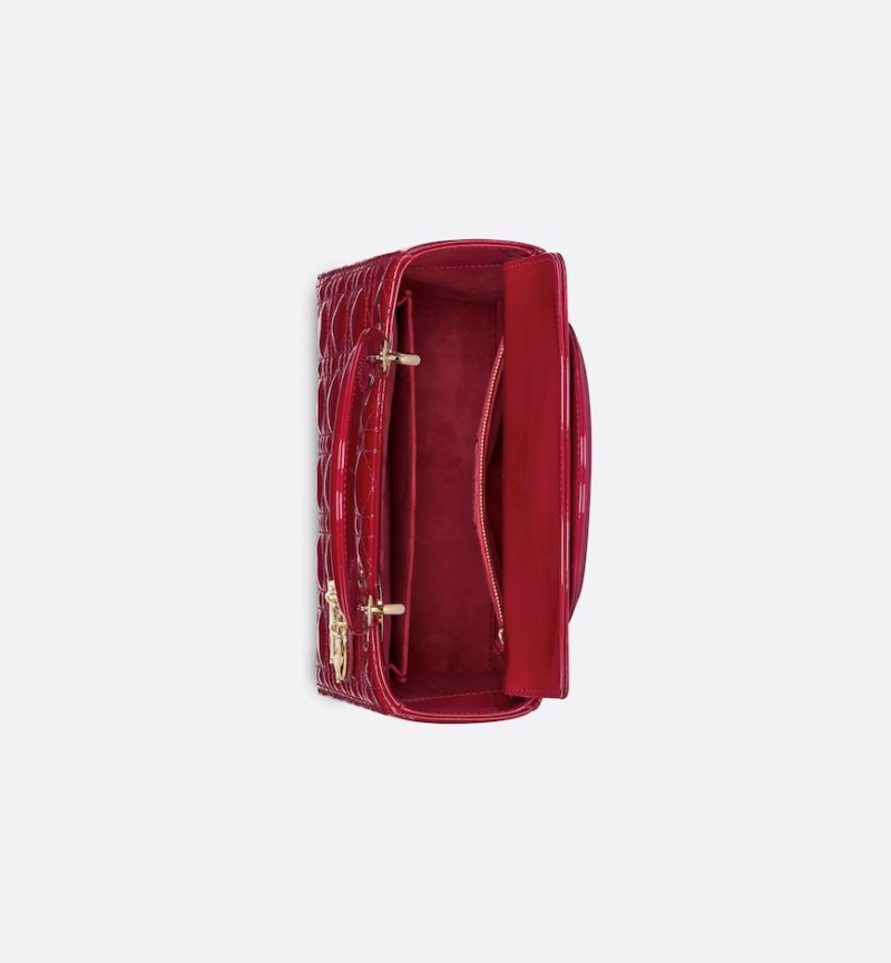 Dior Medium Lady Dior Bag HandBags- patent leather - Image 3