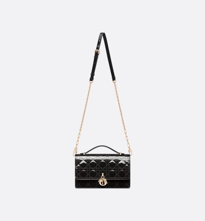 Dior My Dior Top Handle Bag HandBags- patent leather - Image 4