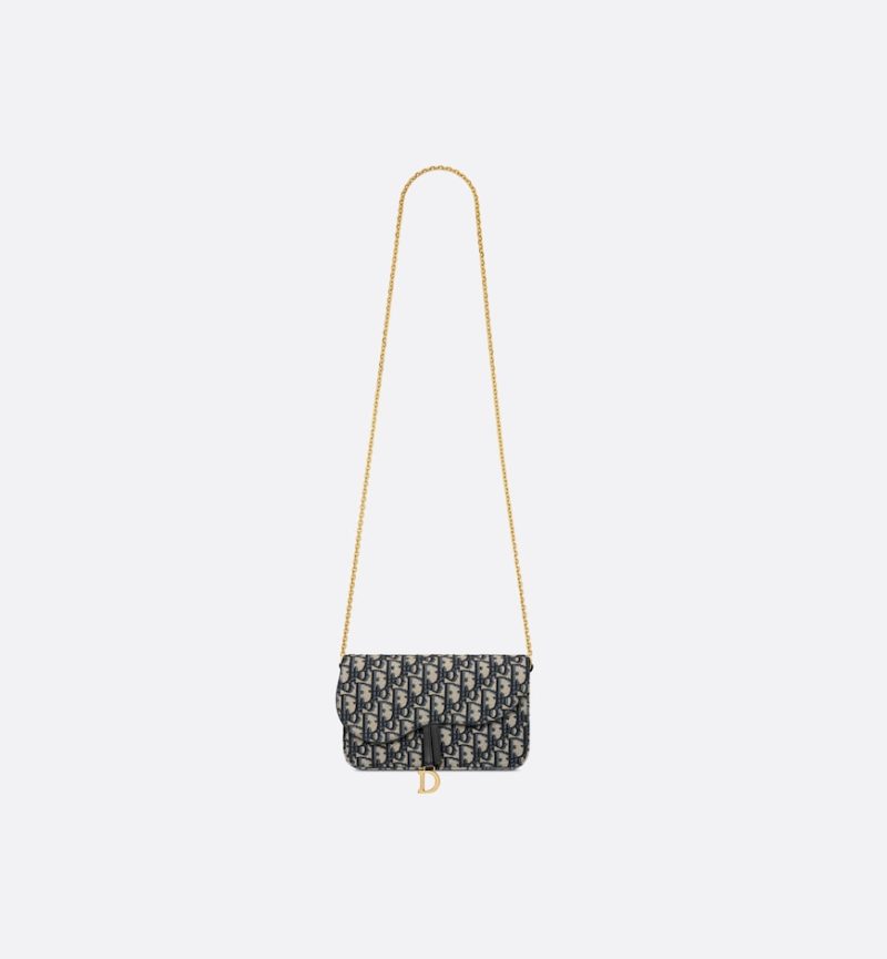 Dior Saddle Pouch with Chain - Image 5