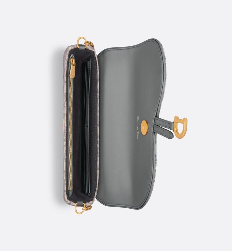 Dior Saddle Pouch with Chain - Image 3