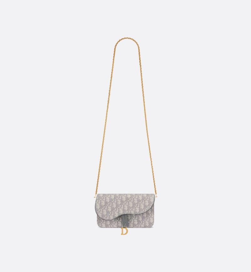 Dior Saddle Pouch with Chain - Image 5