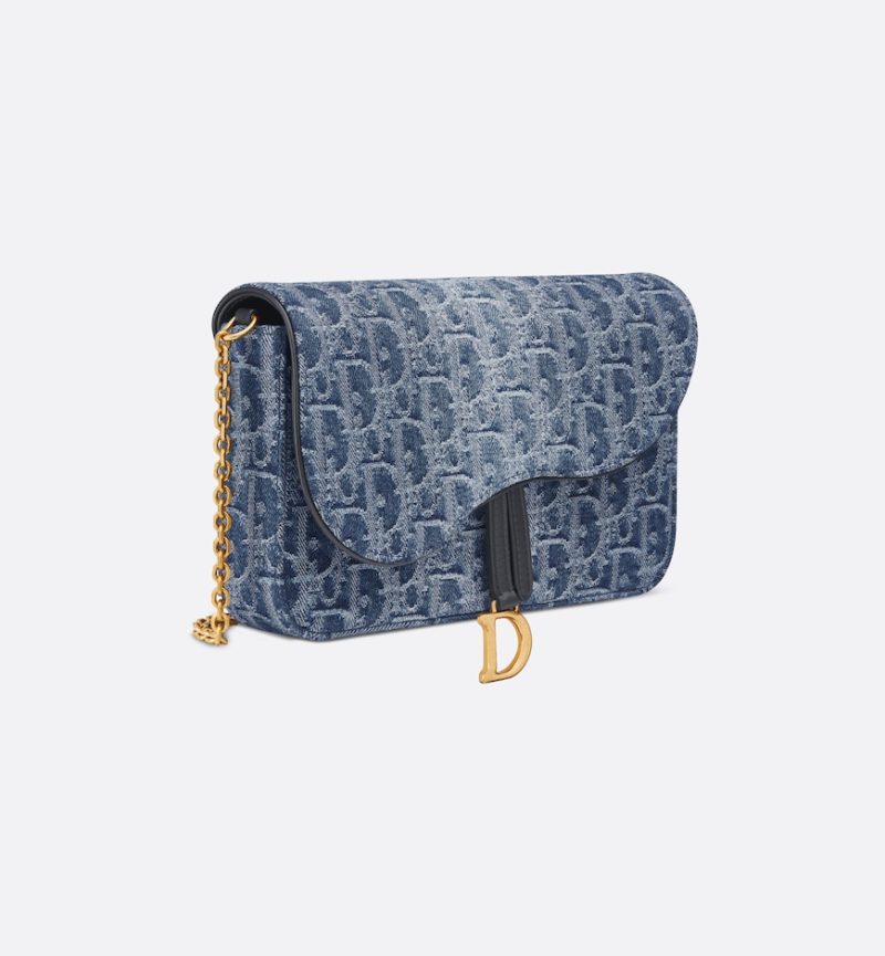 Dior Saddle Pouch with Chain - Image 2